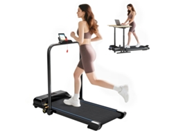 Esteira Dobrável 2,5hp Led 10km/h Controle Remoto Design Compacto Preta