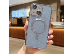 Capa De Tpu Para Iphone 14 - Glitter - Acabamento Eletroplástico - Magsafe
