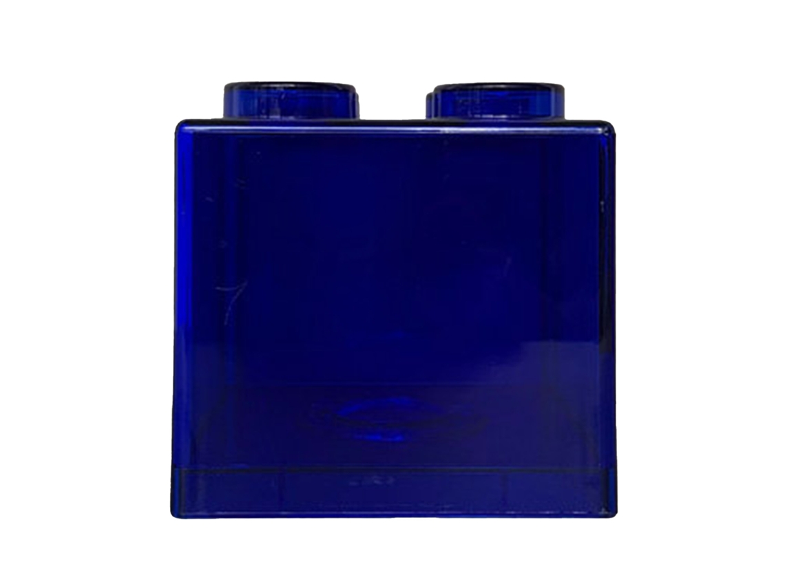 Cofrinho de Moedas Transparente para Crianças Azul 8.9x8.9x9.2cm | S/MARCA