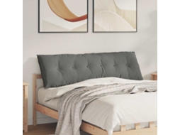 Vidaxl Travesseiro Para Costas Cinzento-escuro 160 X 50 Cm