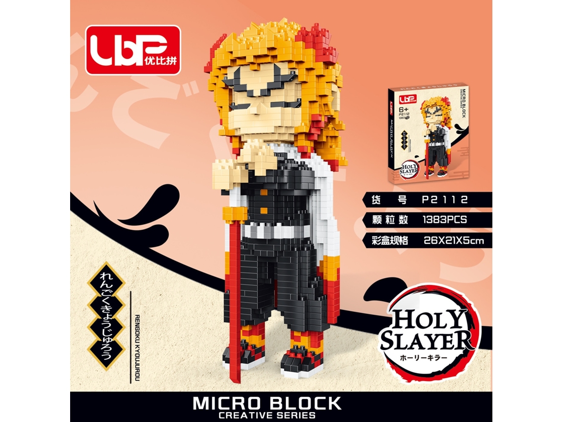 Mainan Edukasi Model Perakitan Diy Blok Bangunan Mikro Kimetsu no Yeyang Kamido Tanjirou Balok Pembunuh Iblis Untuk Anak-Anak
