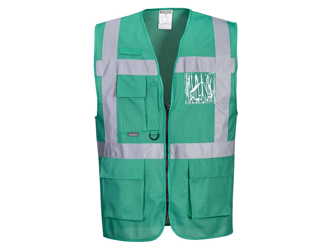 Colete Executivo Iona Estilo E Funcionalidade / Verde Garrafa / S Portwest
