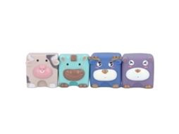 Ats 4pcs Bloques de Construcción Suaves Apilables Con Forma de Animal Cariño para Morder Y Sensoriales Juguete