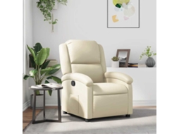 Vidaxl Poltrona Reclinável Couro Artificial Cor Creme