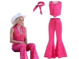 2026 disfraz de Cosplay para Meninas de 4 13 Anos com Colete, Calcas Longas e Cachecol Conjunto de Traje Presente