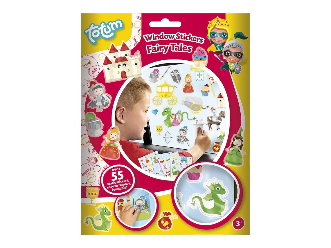 Totum Window Stickers Fairy Tales Autocolante para Crianças