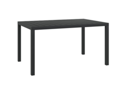 Mesa De Jardim Em Alumínio E Wpc 150x90x74 Cm Preto