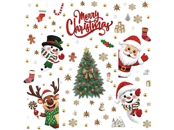 Adesivos De Natal Para Janela Com Rena E Boneco De Neve |