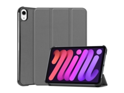 Capa Dobrável Cinza Para Ipad Mini 7 Geração 2024