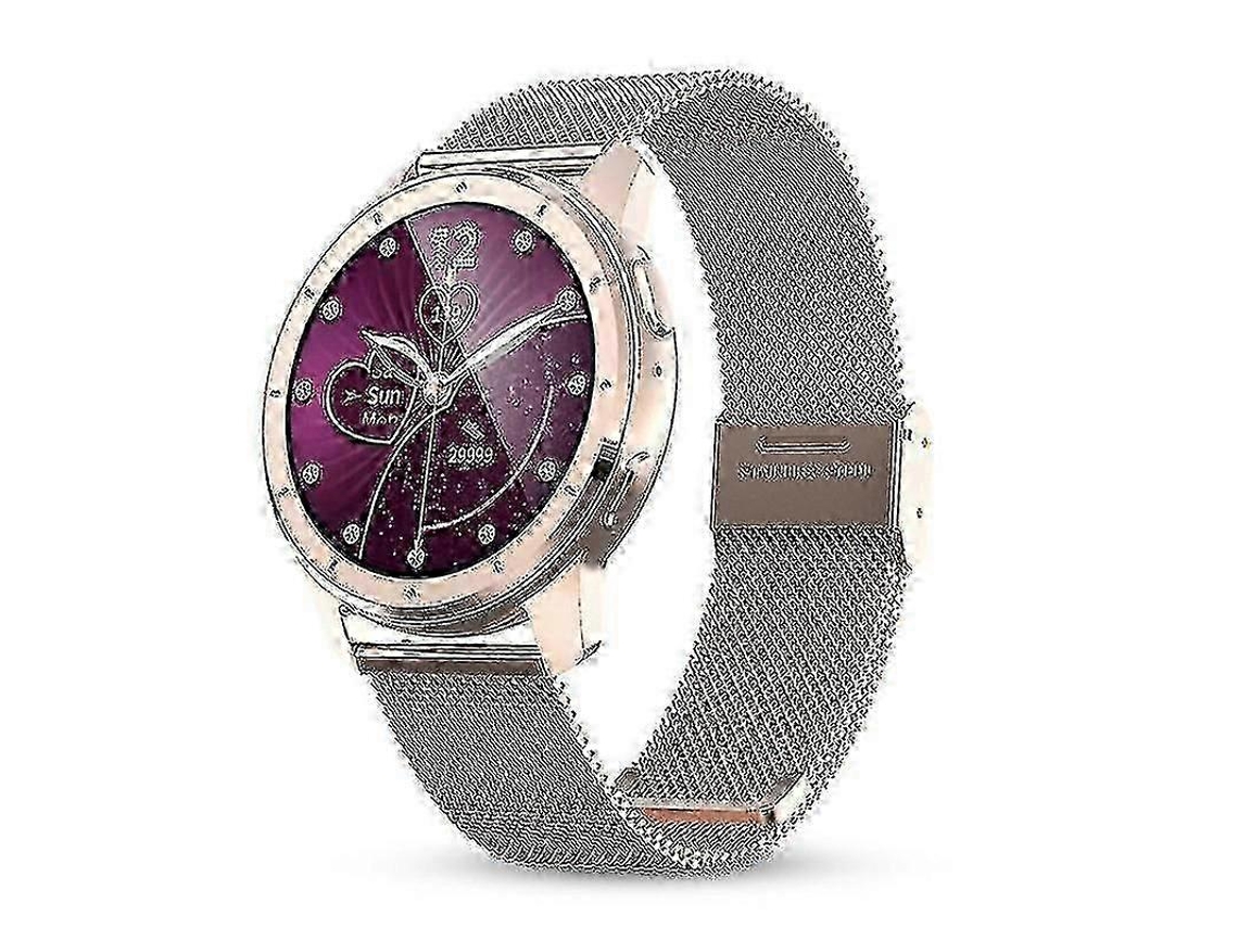 Smartwatch com alarme odontológico, reprodução de música local, monitor de frequência cardíaca, pressão arterial e consumo de oxigênio Ly Ebike (prata)