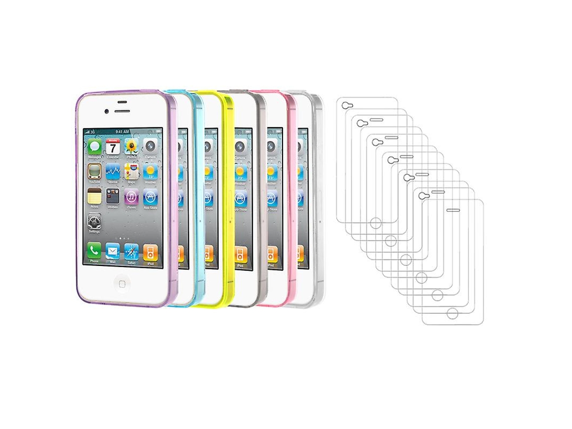 Capa 6pcs Tpu Para Iphone 4s
