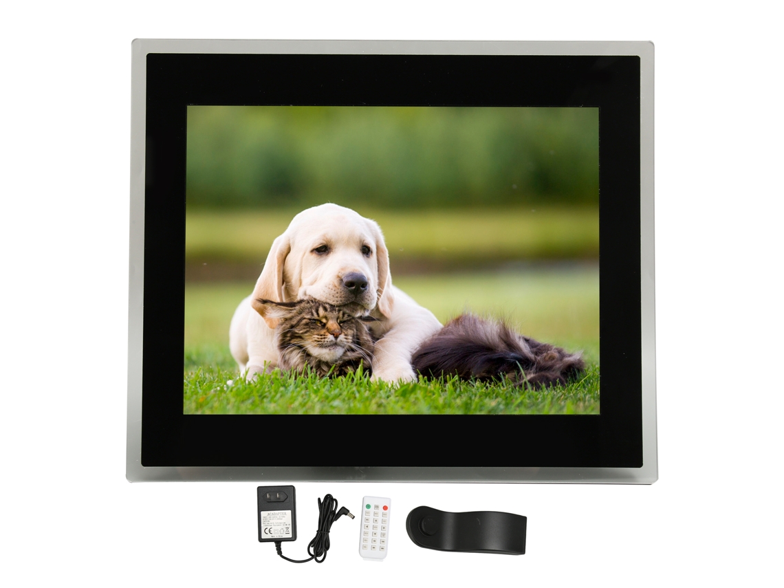 Quadro digital de fotos EOOCOO (15 polegadas, resolução 1024x768)