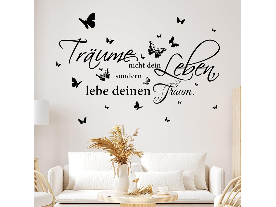 Adesivo Parede Borboletas Frase
