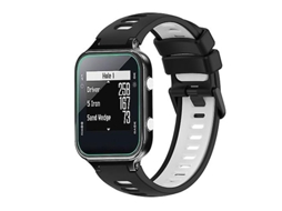 Bracelete de Smartwatch para Garmin Approach S20 Faixa de Relógio de Silicone de Preto-Branco VENISYMLIS