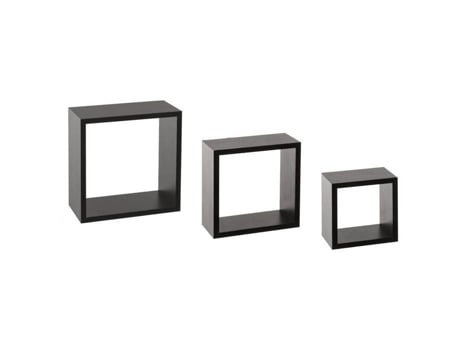 Prateleiras Fixy Cube Preto Mdf_e2 Dimensões 25x9x25 Cm
