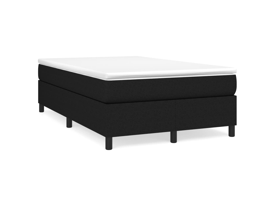 Vidaxl Cama Boxspring Com Colchão 120x190 Cm Tecido Preto