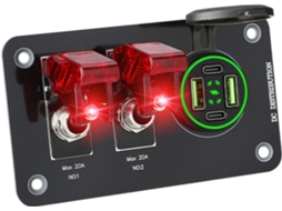 Painel De Carregamento Usb Profissional Para Carro Com 4 Portas Qc3.0