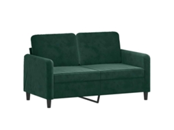 3 Pcs Conjunto de Sofás Veludo Verde escuro SYFAX