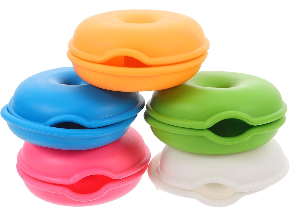 Conjunto De 5 Organizadores De Carretel De Cabo Turtle, Peças Multicoloridas