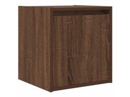 Mesa de Cabeceira de Parede em Carvalho Castanho MAISON EXCLUSIVE (38x34x40 cm)