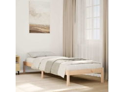 Vidaxl Cama Extra Longa Sem Colchão 80x210 Cm Madeira De Pinho Maciça