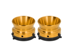 1 Par De Adaptadores Nab Hub De Alumínio Polido Abertura 10 Polegadas Para Studer Revox Akai Teac Ouro