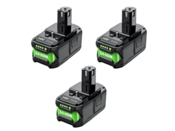 Bateria Recarregável, Capacidade De 8000mah, Tipo Li-ion, Compatível Com Ryobi, 3pcs 8000mah