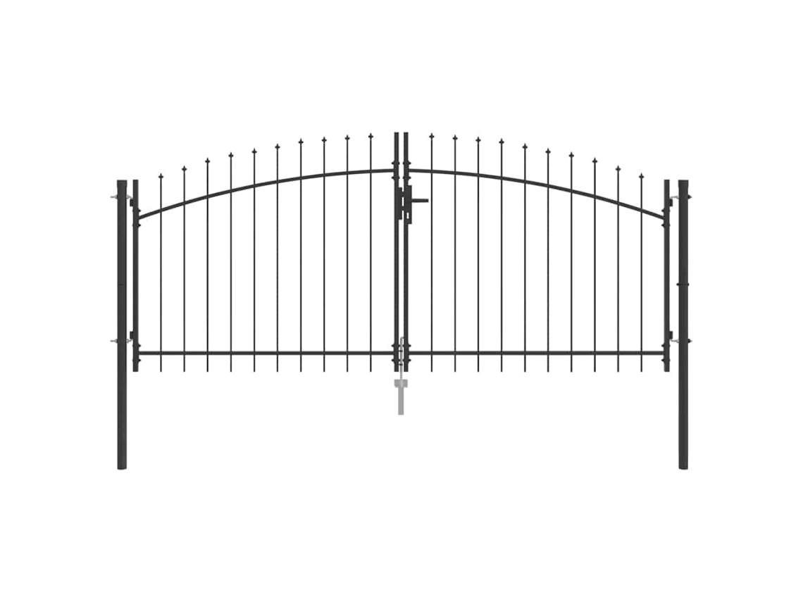 Duplo Port com Fechadura Cinzeto MAISON EXCLUSIVE em Aço 299,5x149,5 cm