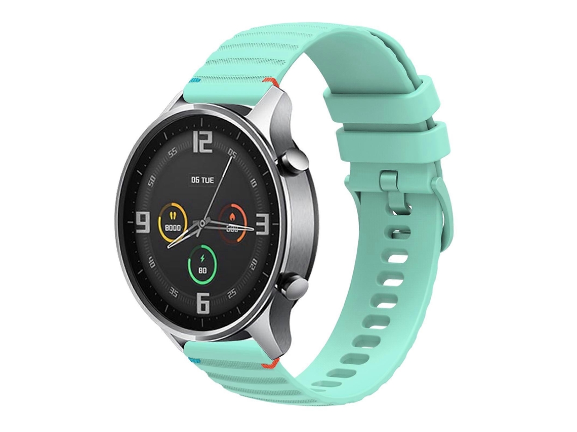 Pulseira De Silicone De 22 Mm Com Costura Ondulada Em Pontos.