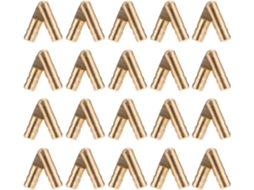Inoomp 20 Dobradiças De Conexão Em Latão Φ4×25mm Amarelas Para Mini Caixas Joias E Artesanato Madeira