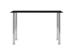 Mesa de Jantar 120x60x75 Cm Vidro Temperado Preto MAISON EXCLUSIVE