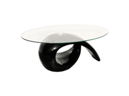 Coffee Table, Coffee Table Vidaxl Preto Vidro (n/a)