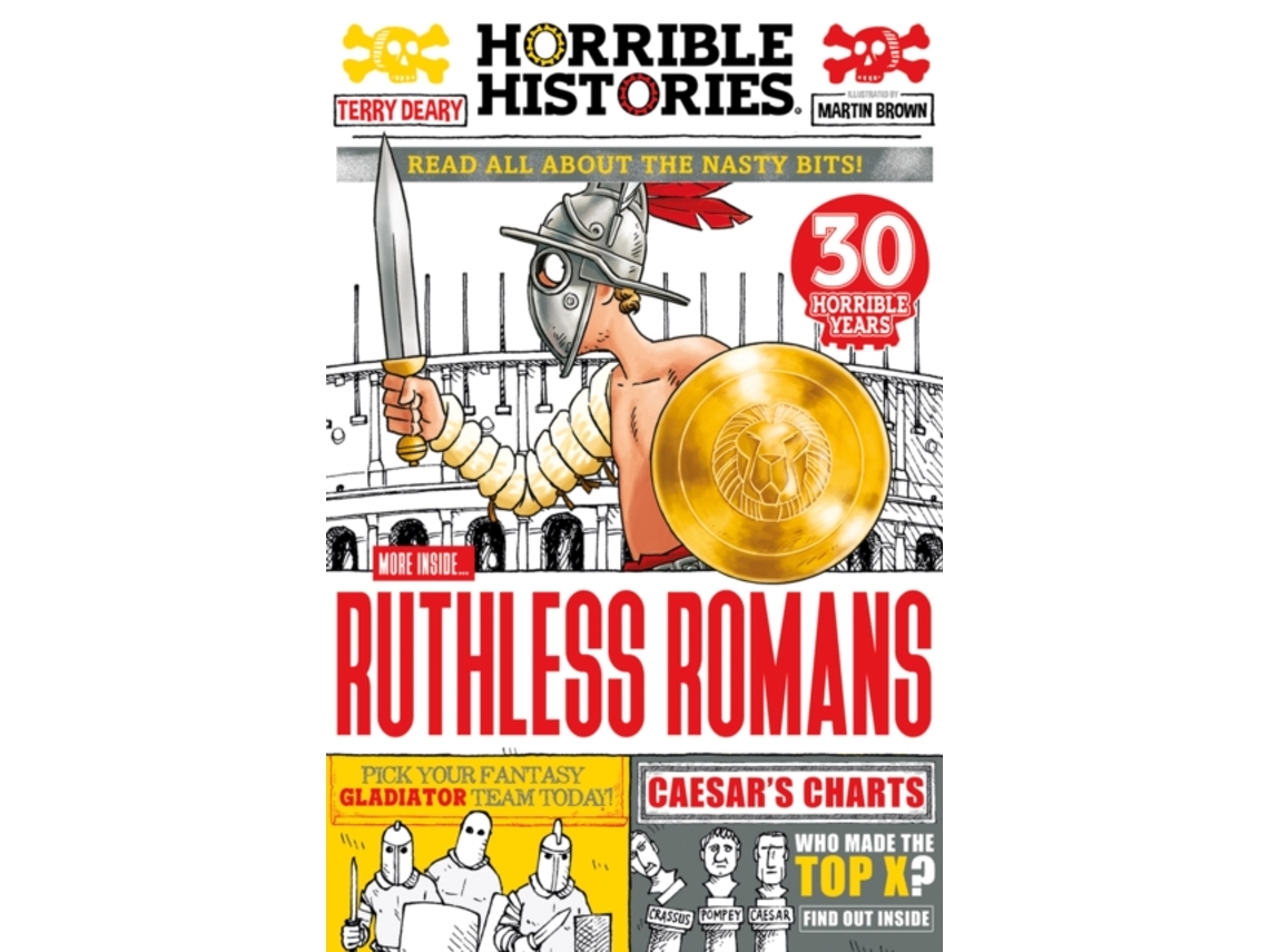 Livro Ruthless Romans de Terry Deary Martin Brown (Inglês)
