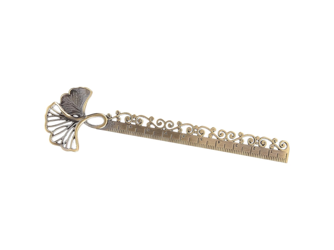 Régua De Metal Criativa Abaodam Com Design Borboleta E Folha Ginkgo, Acessório Prático E Ornamental Para Leitores