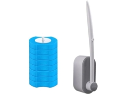 Conjunto de 2 escovas sanitárias planas de silicone, kit de limpeza para banheiro AQUAFORGE
