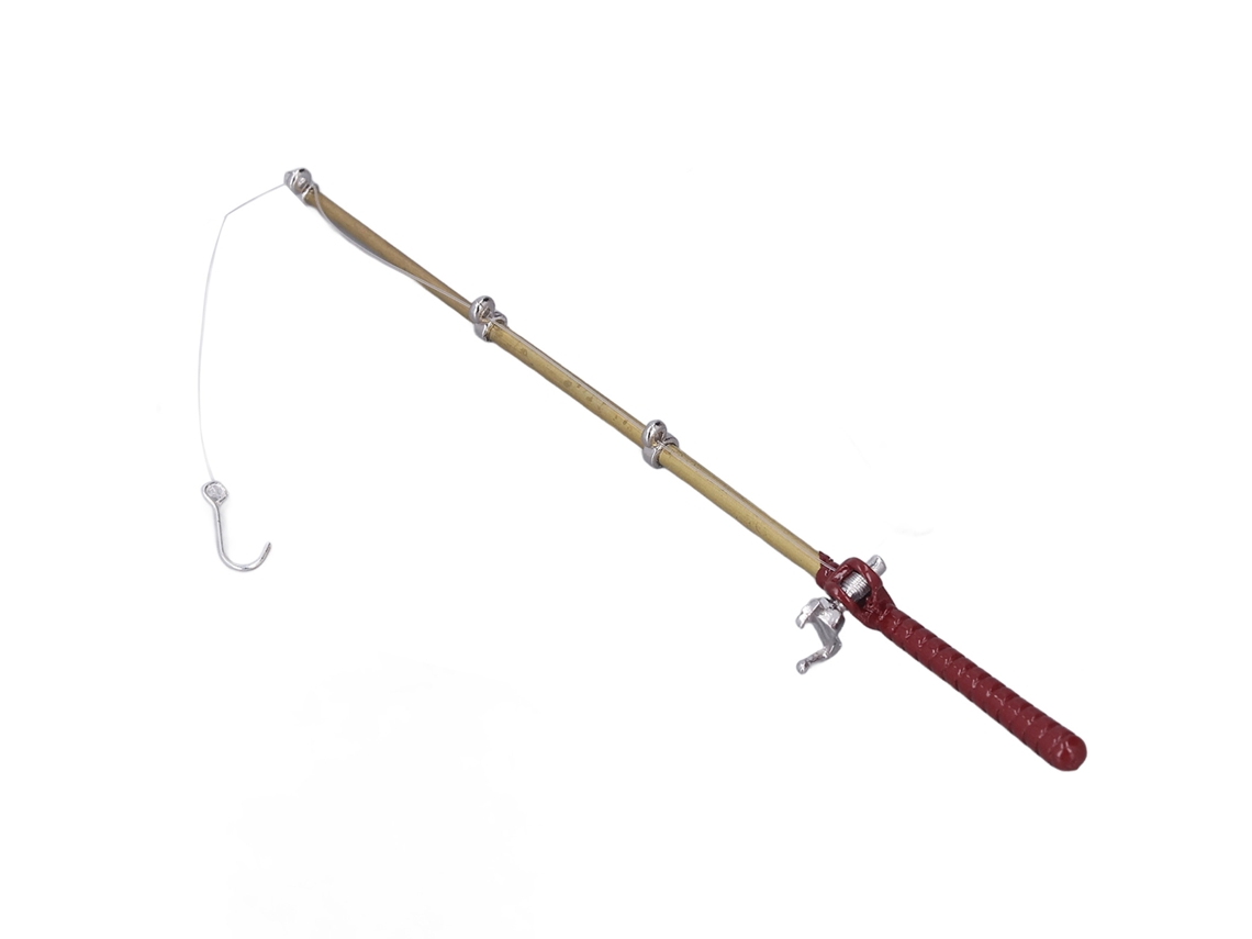 Mali vara de Pesca Miniatura 1:12 para Casinha de Bonecas Decor Retrô Bonita Vivid Acima 3 Anos