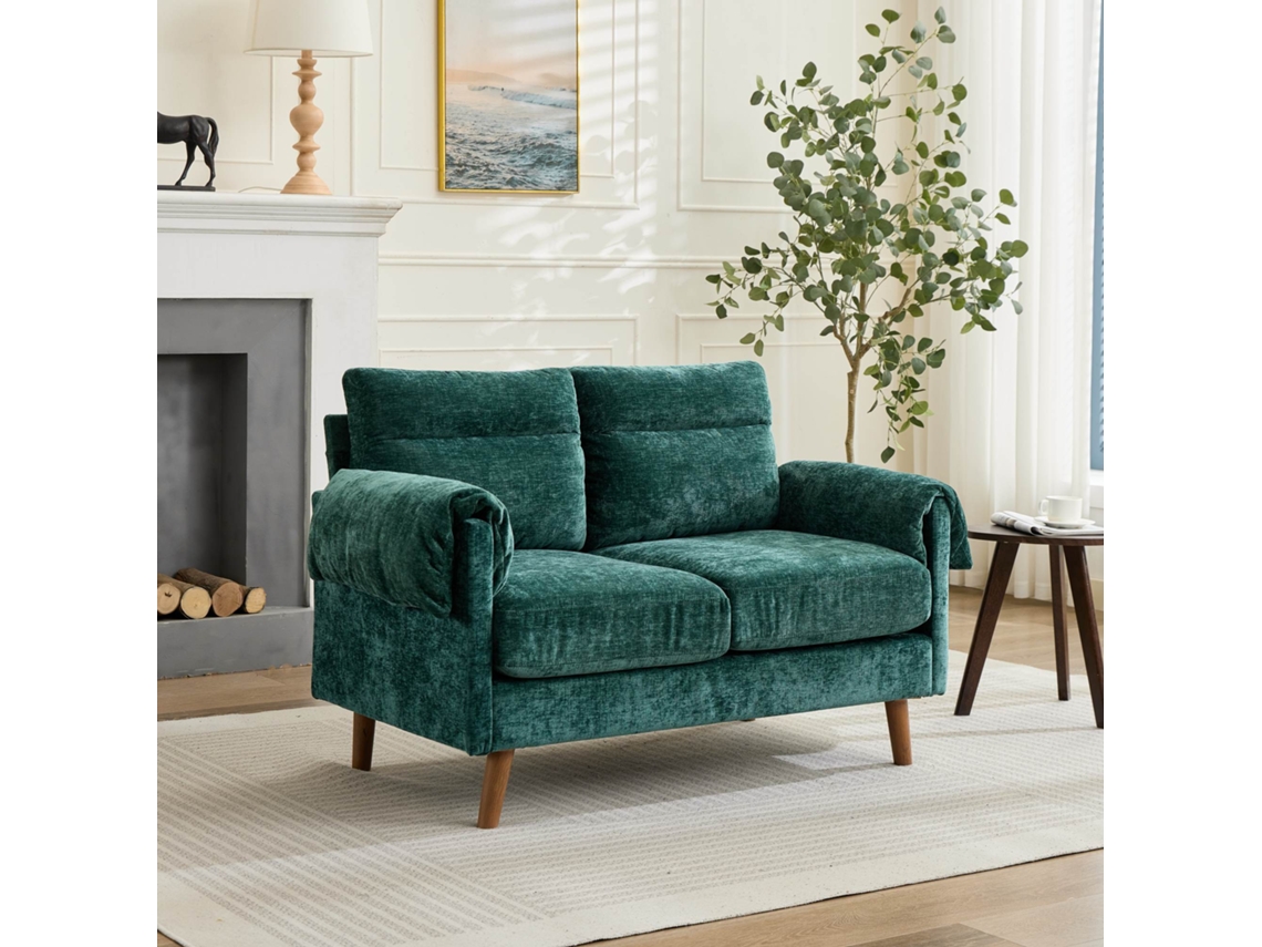 Sofá, Chenille, Cor Verde, 70