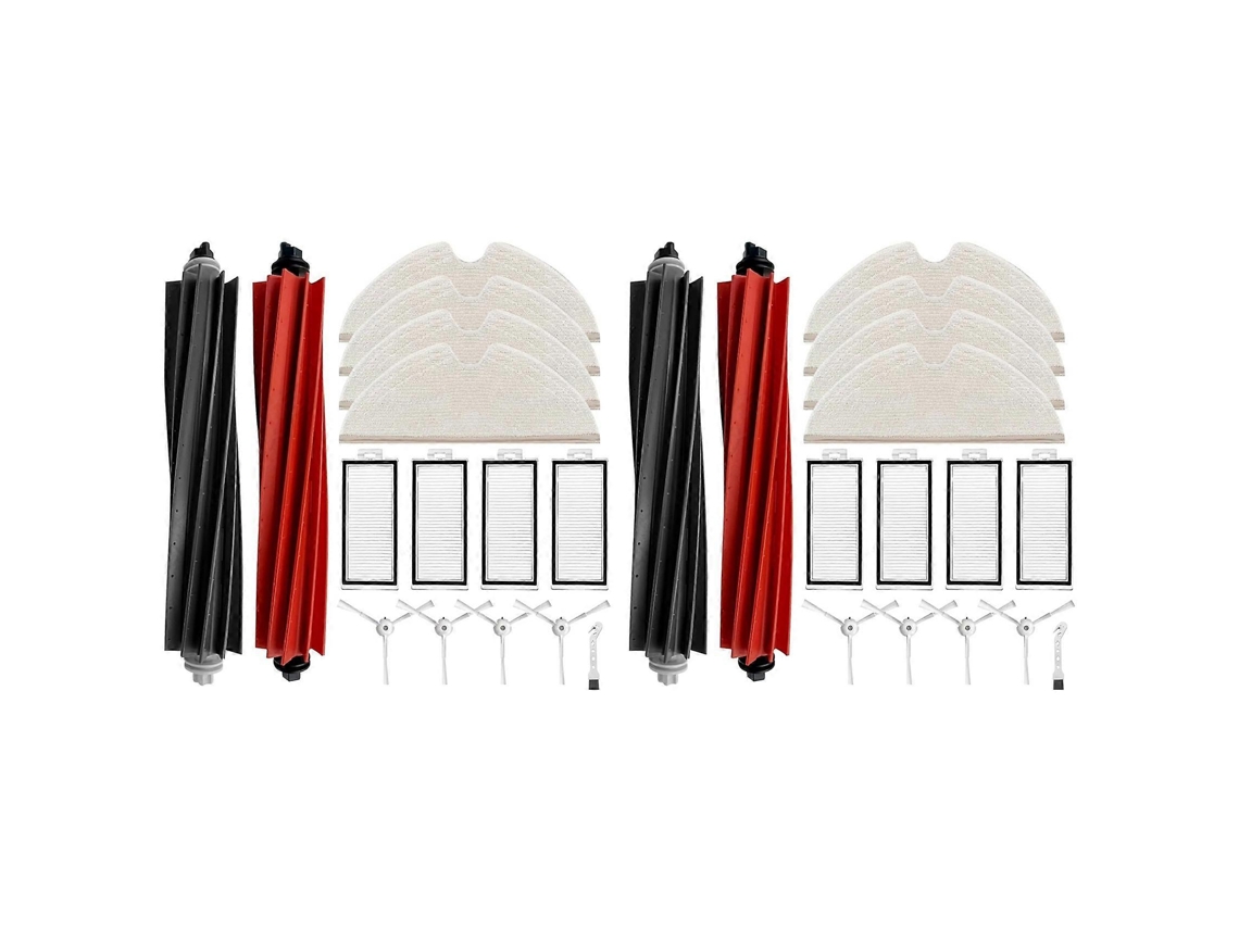 Kit Com 2 Acessórios Para Aspirador Robô Roborock Q8 Max/q8 Max+/q5 Pro - Peças De Reposição, Escova Rotativa E Filtros._glo