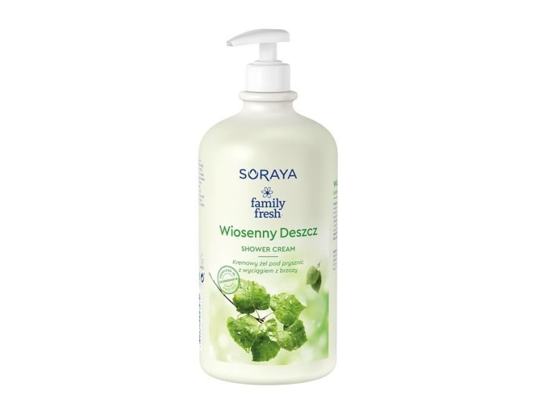 Family Fresh Wiosenny Deszcz Rewitalizujący Kremowy Żel Pod Prysznic Z Pompką 1000ml Soraya