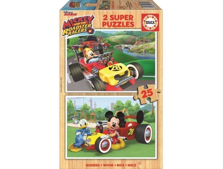 Conjunto de 2 Puzzles  Mickey (25 Peças)