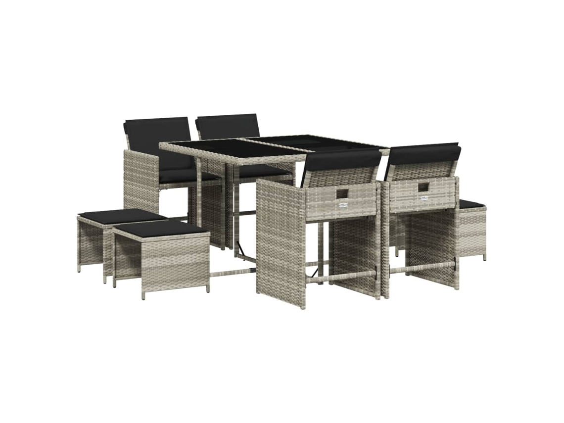 Garden Dining Set, Garden Dining Sets Vidaxl Cinzeto Rattan / Vime (n/a)