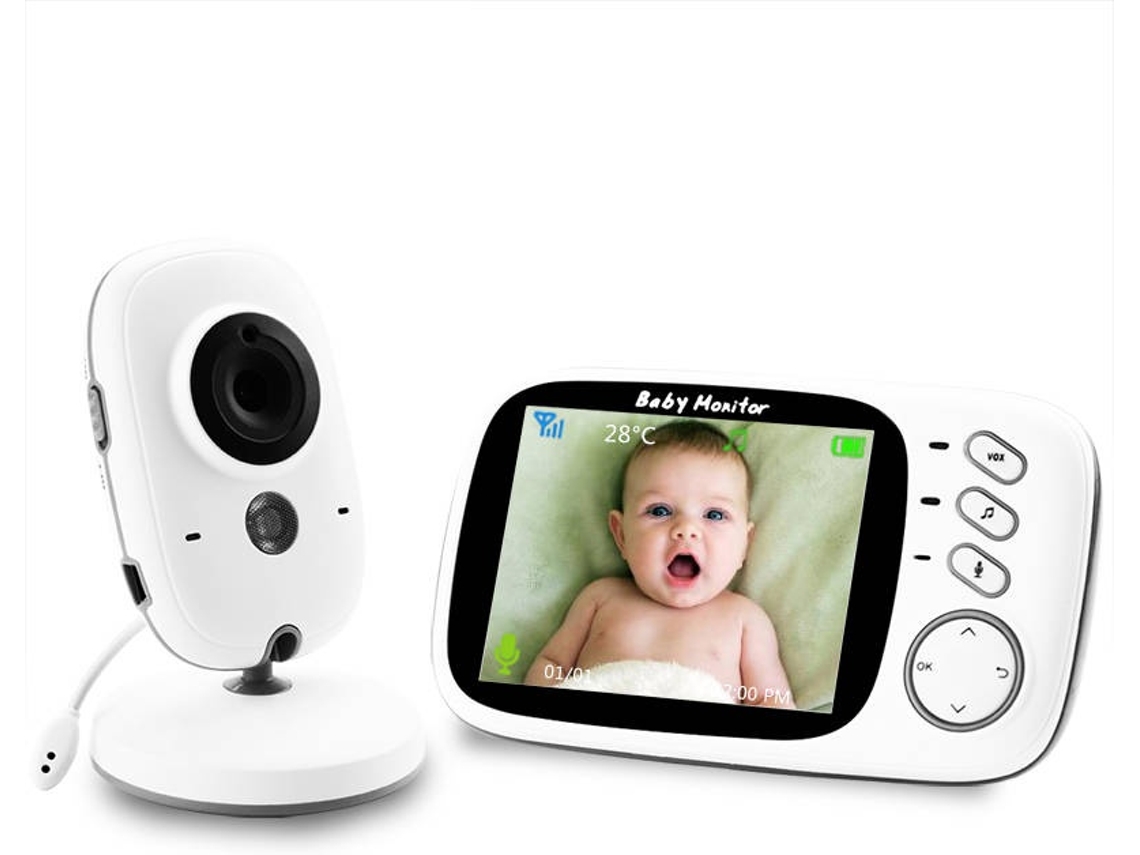 Monitor De Bebé Com Câmara E Áudio Sem Fios, Com Design Prático Elysve