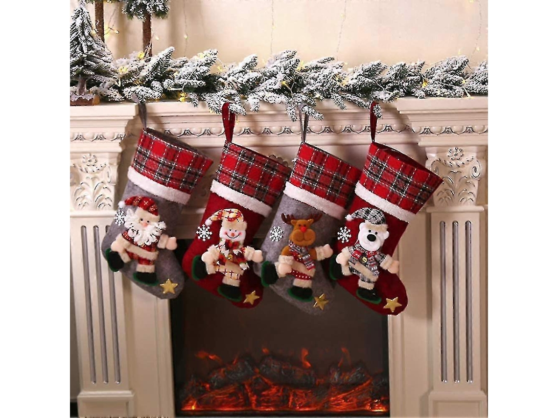 Sacolas De Presente De Natal, Sacolas Grandes Para Doces, Meias Decorativas Para Árvores De Natal Olysi Shop
