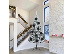 Vidaxl Conjunto De Bolas De Natal Xxl 3 Pcs Preto Ø 25 Cm Plástico