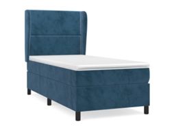 Box Spring Bed, Box Spring Beds Vidaxl Azul Veludo (100 X 200 Cm)