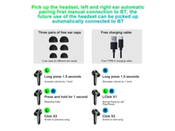 Fones Bluetooth Lenovo Xt92 com Cancelamento de Ruído EOOCOO