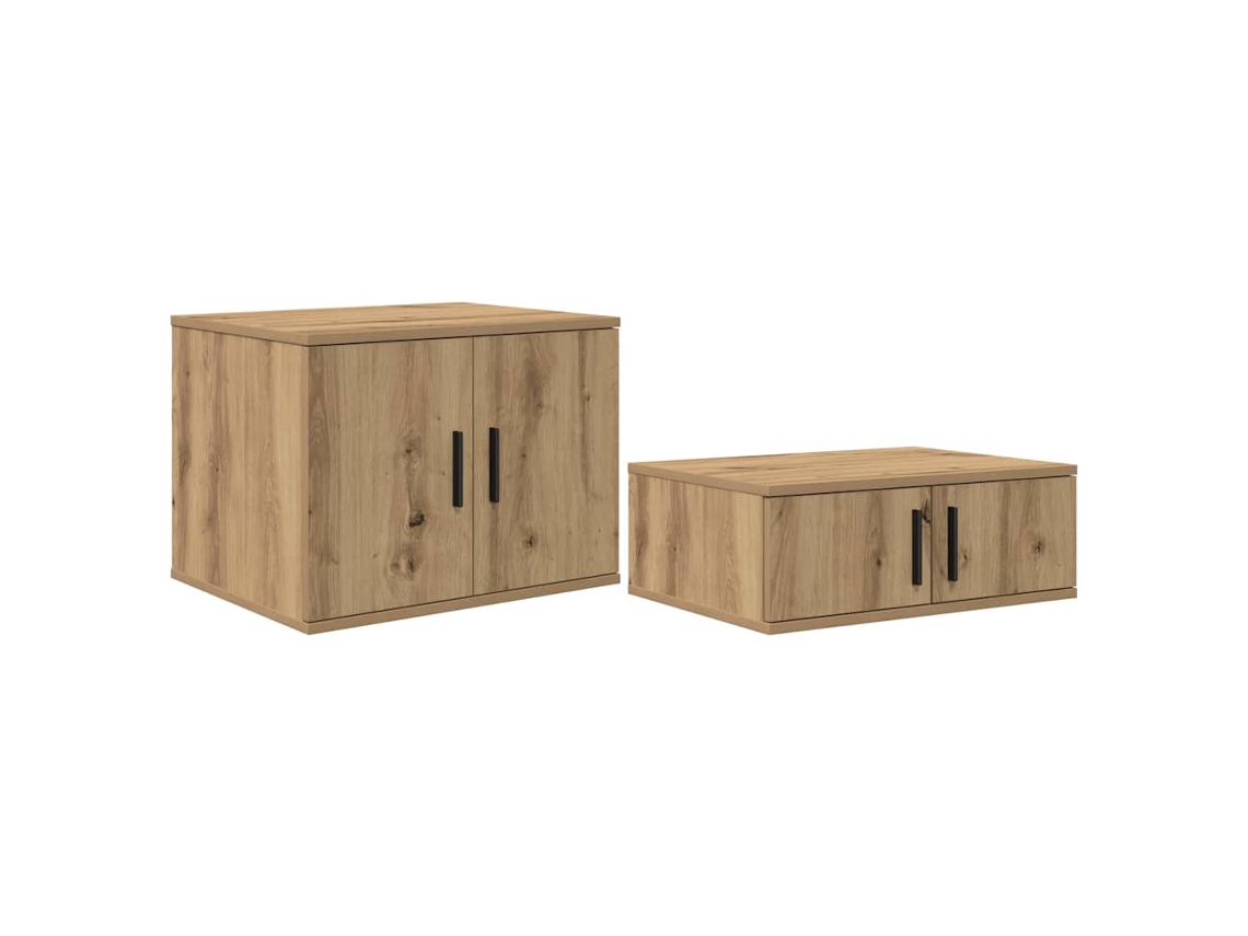 Conjunto de Armários de Arrumação Carvalho Artesanal 108x41x40 cm MAISON EXCLUSIVE