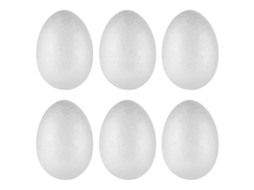 Lurelia Pack De 50 Ovos De Espuma, Tons Branco, 6 Cm Para Páscoa E Artesanato