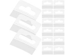200 Ganchos Autoadesivos Transparentes Em Pvc Para Etiquetas