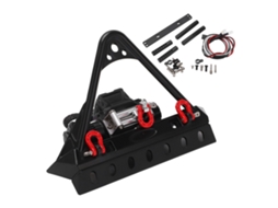 Kit De Para-choque Dianteiro Com Guincho E Luzes Led Para Carros Rc Traxxas Axial Scx10 Ii 90046 90047 De Alta Dureza